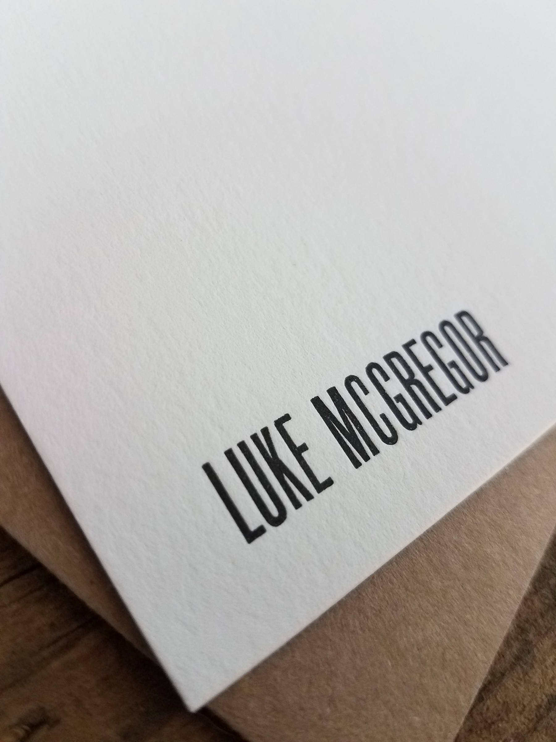 Custom Letterpress Stationery Personalized Notecards Etsy