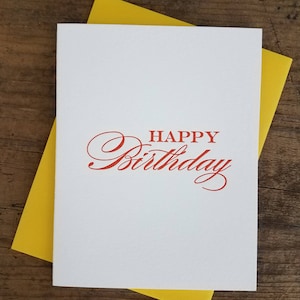 Happy Birthday boekdrukkaart - set van 6