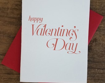 Happy Valentine's Day Letterpress Card