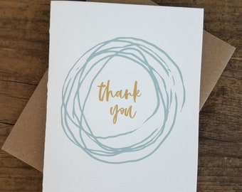 Thank You Letterpress Card