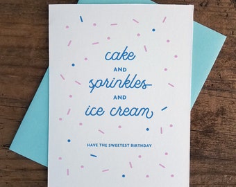 Have the Sweetest Birthday Letterpress Card
