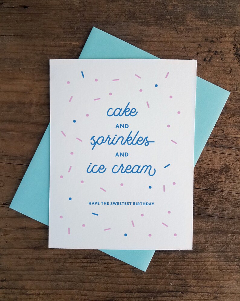 Have the Sweetest Birthday Letterpress Card image 1