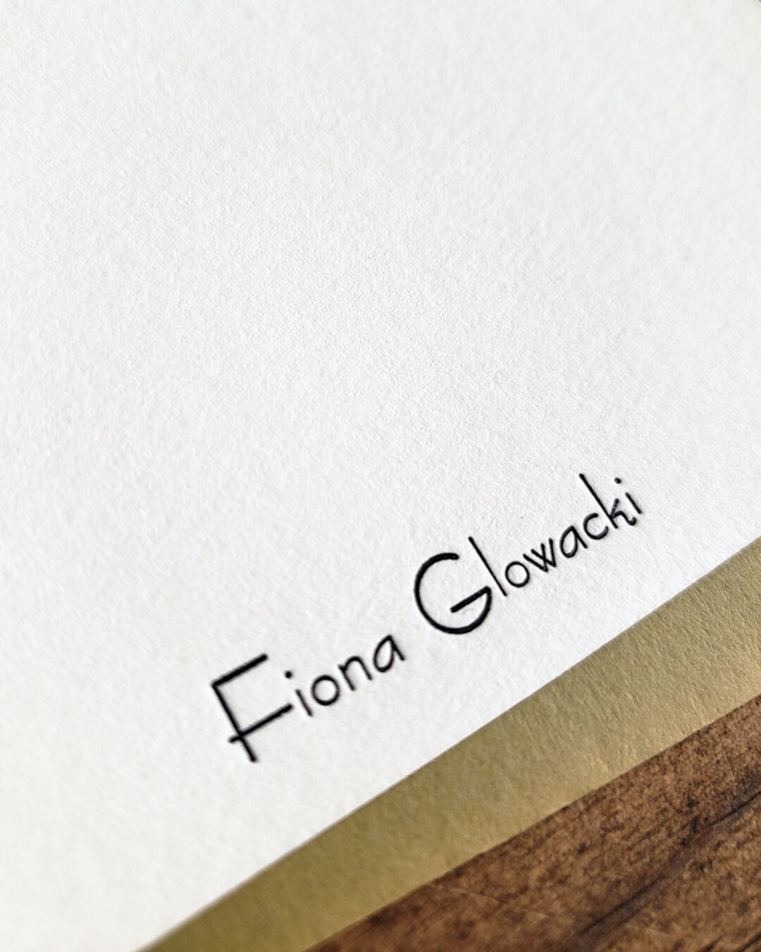 Custom Letterpress Stationery Personalized Notecards Etsy
