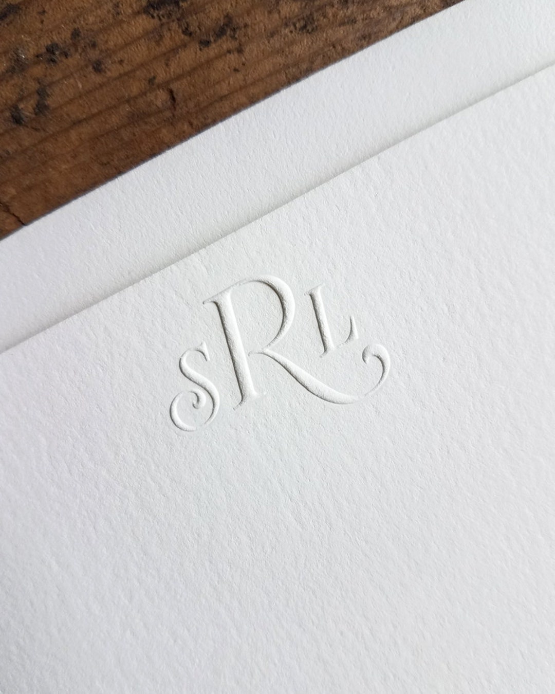 Embossed Stationery Personalized Monogram Notecards Etsy