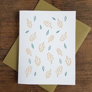 Falling Leaves Letterpress Card Set of 6