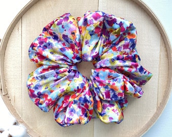 Oversized Watercolor Scrunchie—Hair Tie—Hair Accessory—Favor—Bachelorette