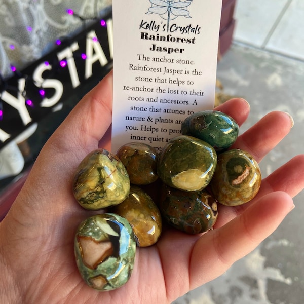 Rainforest Jasper Tumble Stone