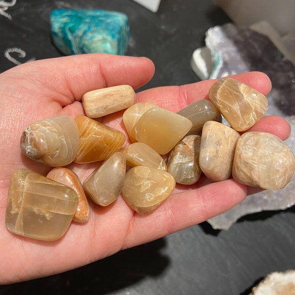 Peach Moonstone Tumble Stone