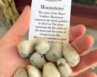 Rainbow Moonstone Tumble Stone