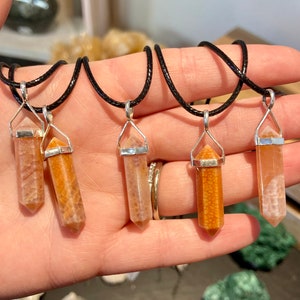 Snakeskin Agate Point Necklace