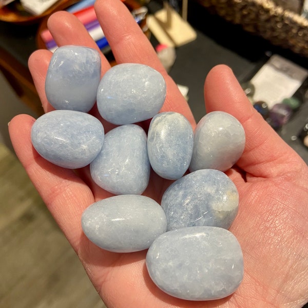 Blue Calcite Tumble