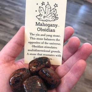 Mahogany Obsidian tumble stone