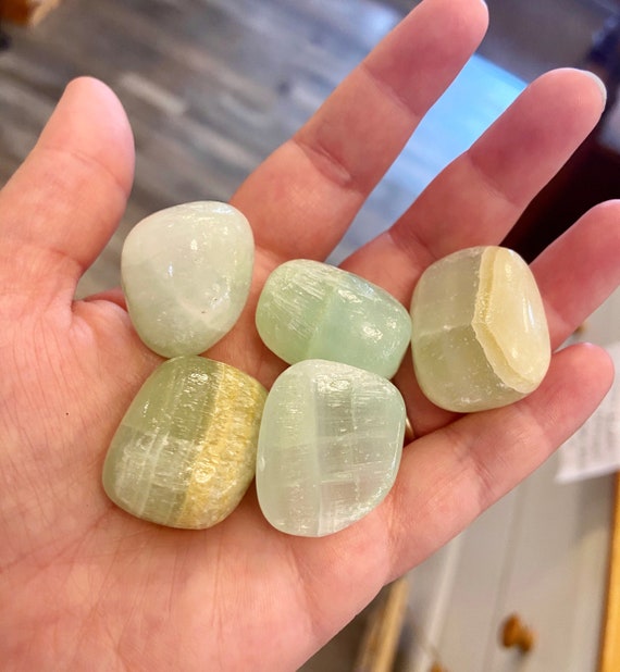Green Calcite Tumble Stone