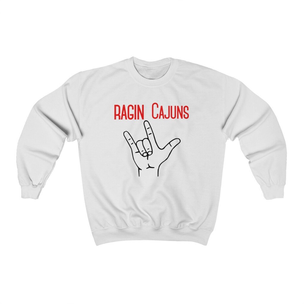 Ragin Cajuns Unisex Heavy Blend Crewneck Sweatshirt