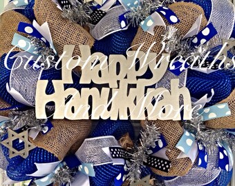 Happy Hanukkah wreath