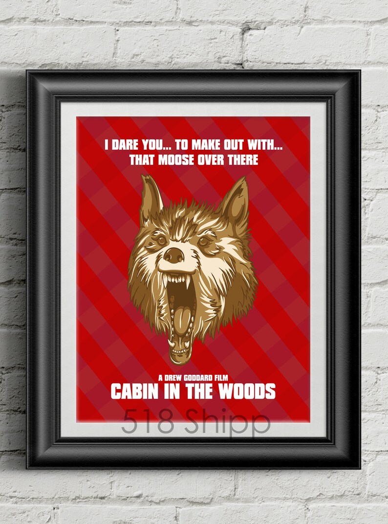 Cabin The Woods Moose Wolf Joss Whedon Chris Hemsworth Movie Etsy