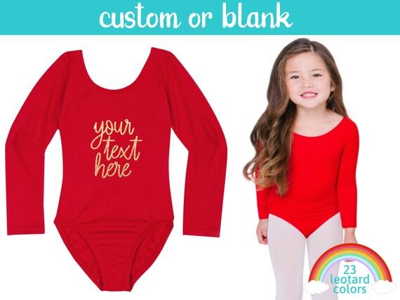 red long sleeve leotard