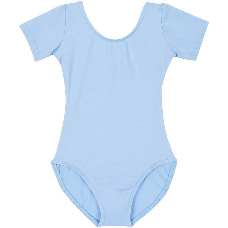 LIGHT BLUE Leotard for Toddler & Girls Short Sleeve | Etsy