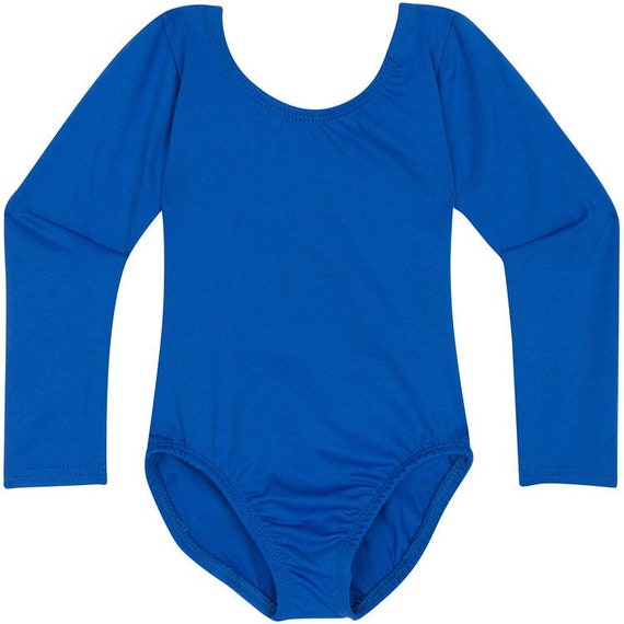 Royal Blue Long Sleeve Leotard / Blue Dance Leotards / Sizes 6 Etsy