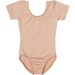 NUDE BEIGE Toddler & Girls Short Sleeve Ballet Dance Leotard