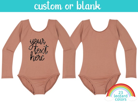 skin coloured leotard with long sleeves
