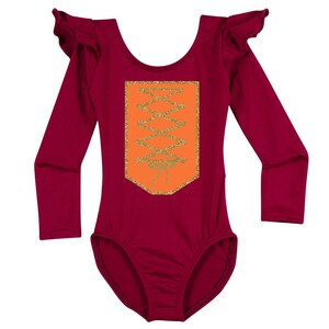 Burgundy leotard inspired by Mary Sanderson Sister.