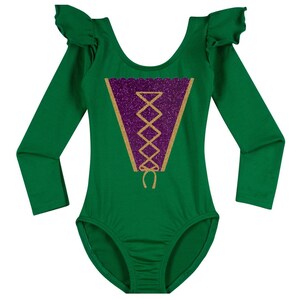 Green leotard inspired by Winifred Sanderson Sister.