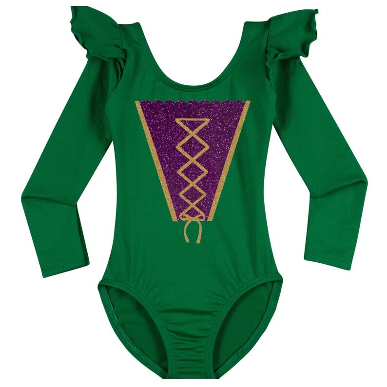 Green leotard inspired by Winifred Sanderson Sister.
