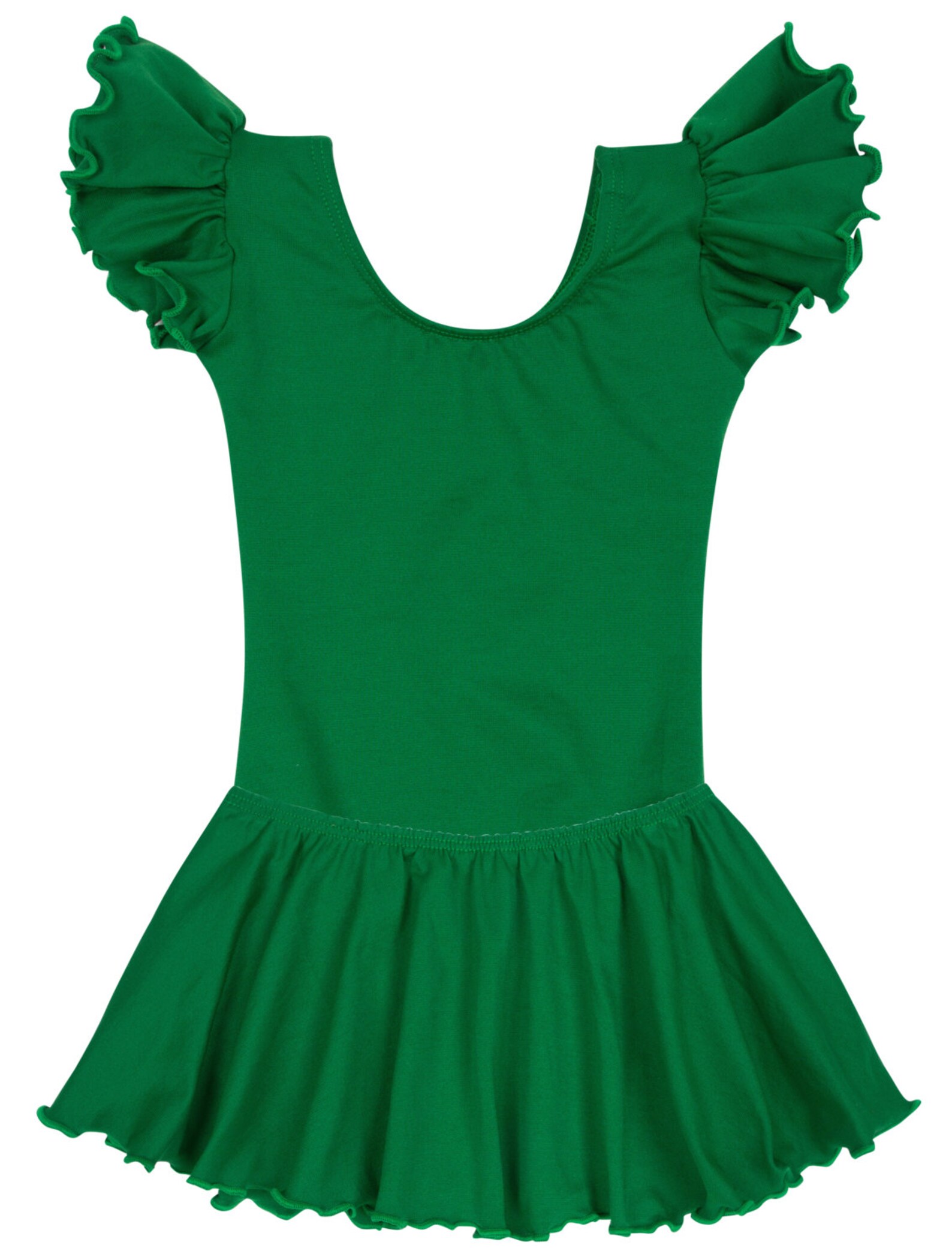 Green Flutter / Ruffle Short Sleeve Leotard for Child and | Etsy