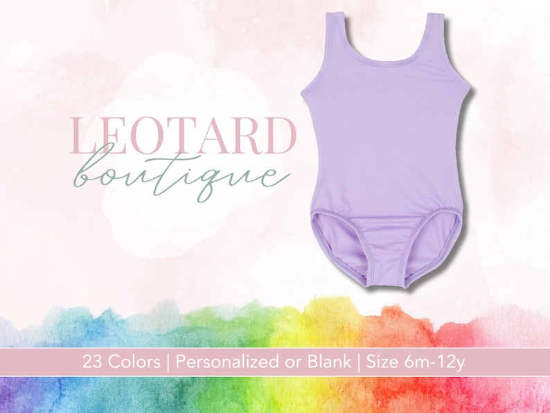 Leotardo lila lavanda para niñas: Conjunto de gimnasia y danza estilo camiseta sin mangas imagen 1
