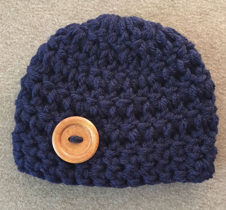 navy blue newborn hat