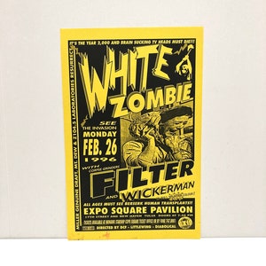 White Zombie - Concert Poster - Vintage February 26, 1996