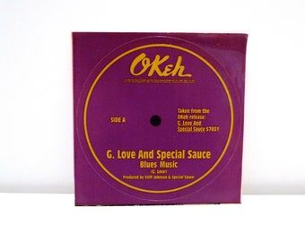 G Love /& Special Sauce Sticker Sheet of 2 Oversized 1999 Vintage Philadelphonic Band Stickers Electric Blues Mohawk Music Record Store
