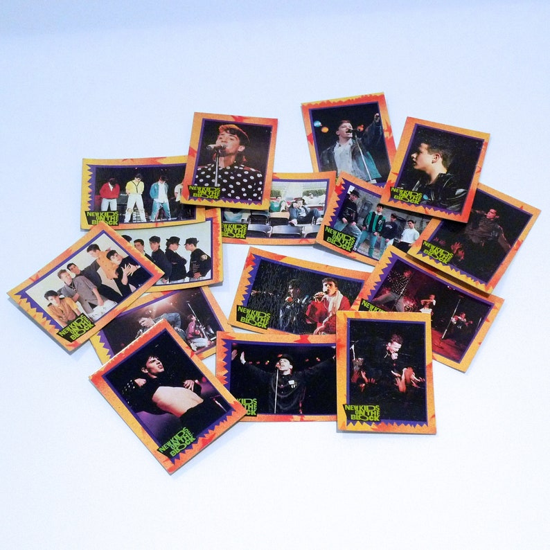 15 New Kids On The Block Trading Card Set 1989 Vintage Lot of Band Cards 80s Mohawk Music Records