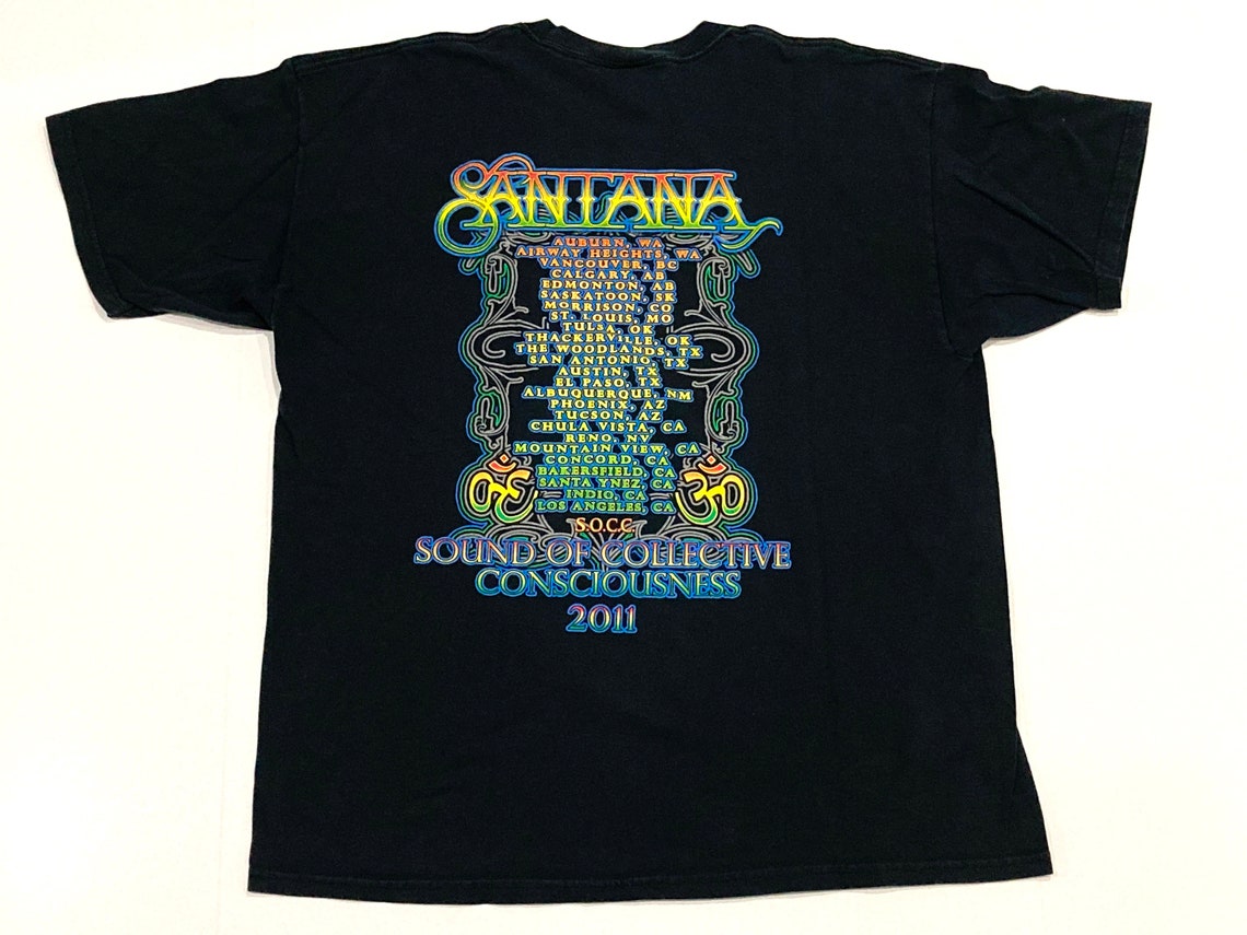 Carlos Santana T Shirt Concert Tour Tee Sound Of Collective Etsy