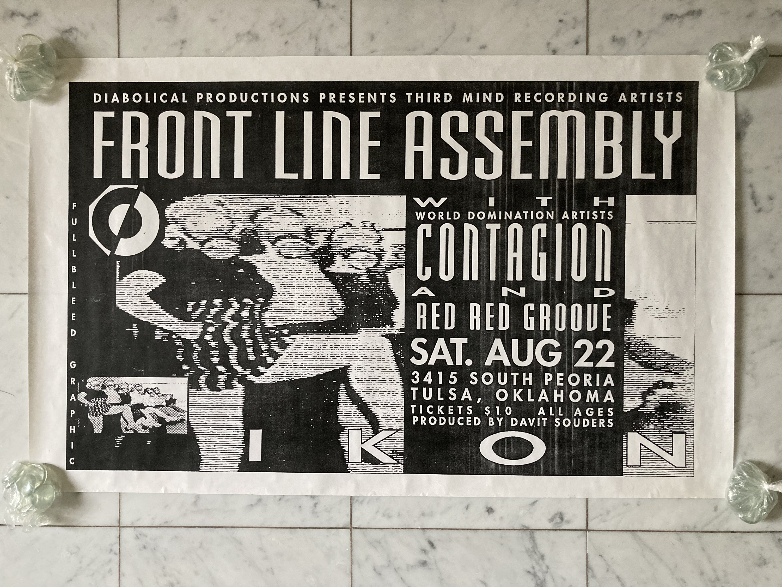 Front Line Assembly Poster Vintage August 22 1992 Live - Etsy