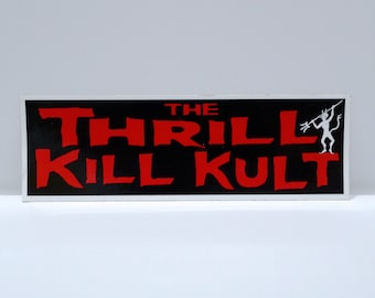 My Life With The Thrill Kill Kult Sticker 80s 90s Vintage Devil with Pitchfork TKK Band Mohawk Music Record Store