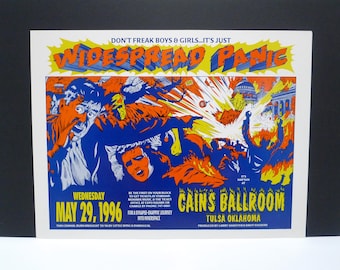 Widespread Panic Original Poster May 29, 1996 Concert - Cains Ballroom Tulsa Oklahoma / Ain't Life Grand Tour / Mohawk Music Record Store