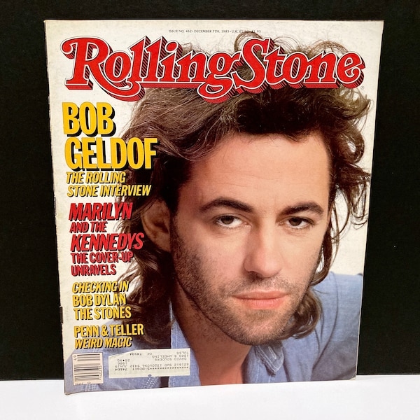 Bob Geldof Rolling Stone Magazine - Vintage December 5, 1985 - Issue 462 - Marilyn Monroe Bert Stern Photograph - Mohawk Music Records Store