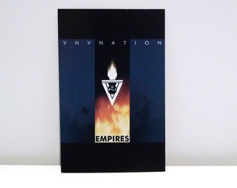 VNV Nation Postcard 1999 Vintage Victory Not Vengeance - Empires Band Card Ronan Harris UK EBN Electronic Mohawk Music Record Store