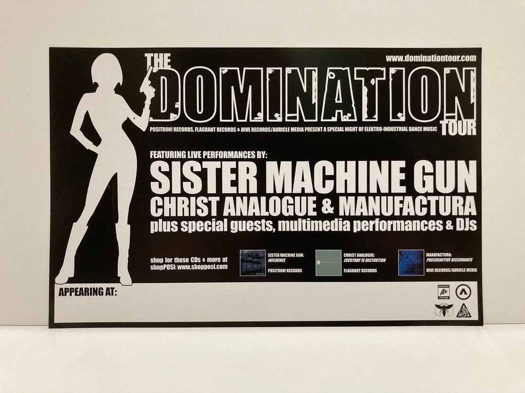 Sister Machine Gun Singer Sister Machine Gun Poster 2004 - Domination Tour / Christ Analogue ...