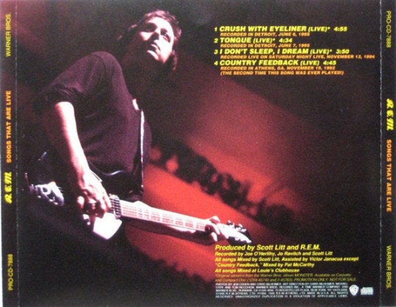 REM Cds Interview / Live Recordings Songs That Are Live / Etsy