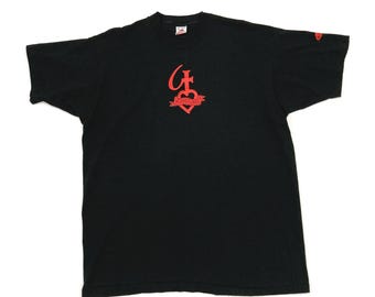Blood Libel T-shirt Vintage 1990's Concert Tour Red Graphics Tee Crux on Sleeve - Hard Rock Band Tour shirt - Mohawk Music Records