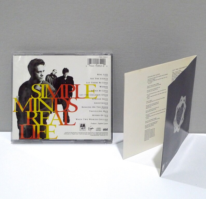 Simple Minds CD - Real Life 1991 / Compact Disc -- Booklet With Lyrics ...