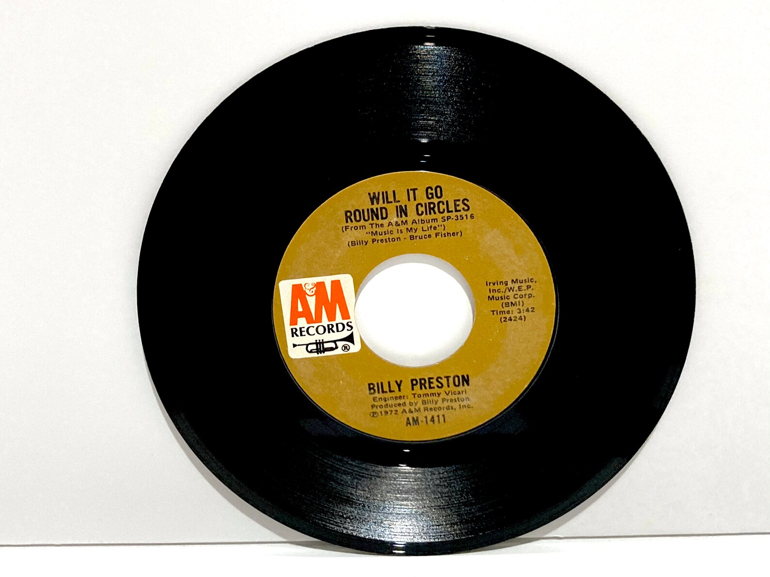 Billy Preston Will It Go Round in Circles Vinyl Record 7 Inch Etsy