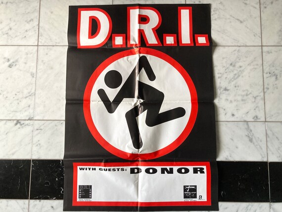 D.R.I - Definition Poster - on Tour With Donor 1992 / Live Concert 