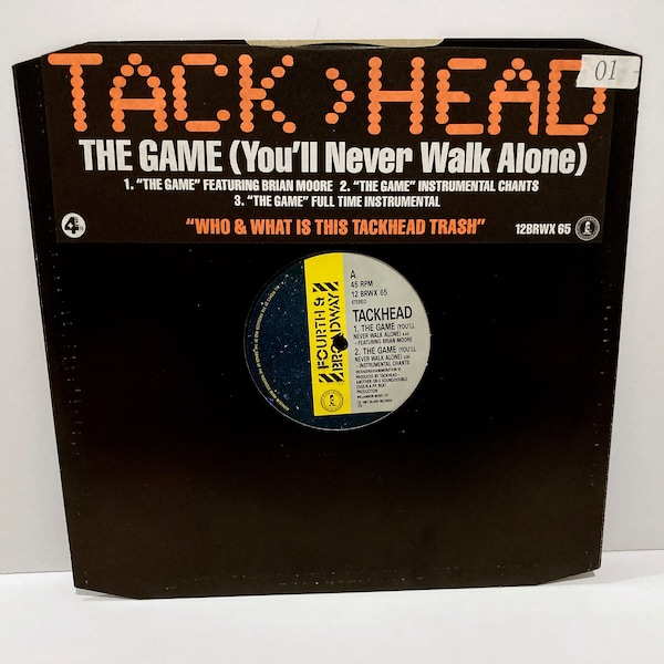 Tackhead - The Game You'll Never Walk Alone - Vinyl Record 12 inch Single Vintage 1987 - Industrial Techno DJ Dance Club Band - Gary Clail