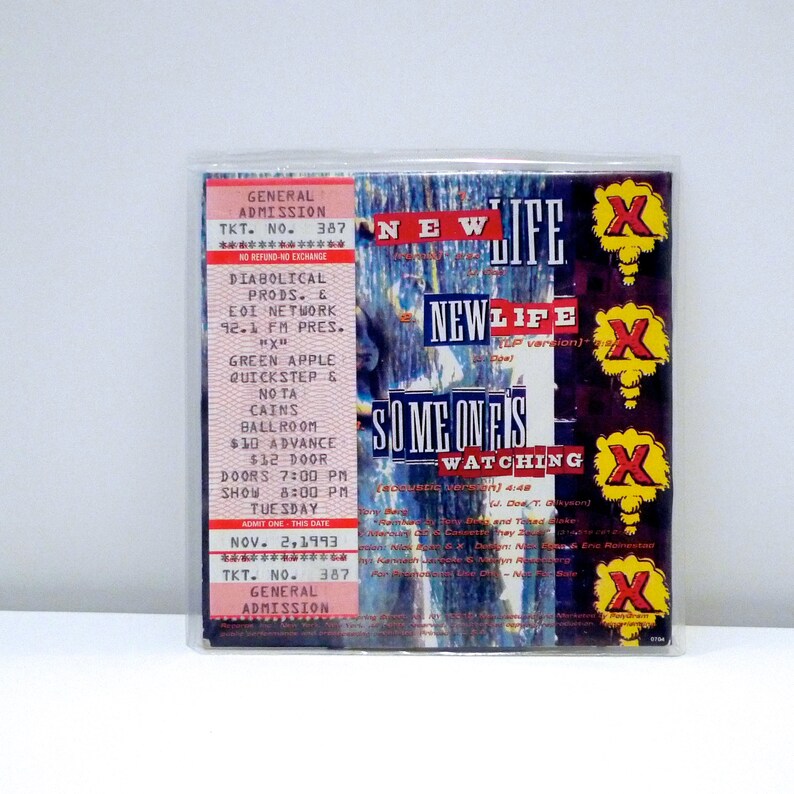 X John Doe Exene Cervenka Ticket Stub and CD 1993 Vintage Cains Ballroom Tulsa Oklahoma Live In Concert LA Punk Rock 90s Mohawk Music