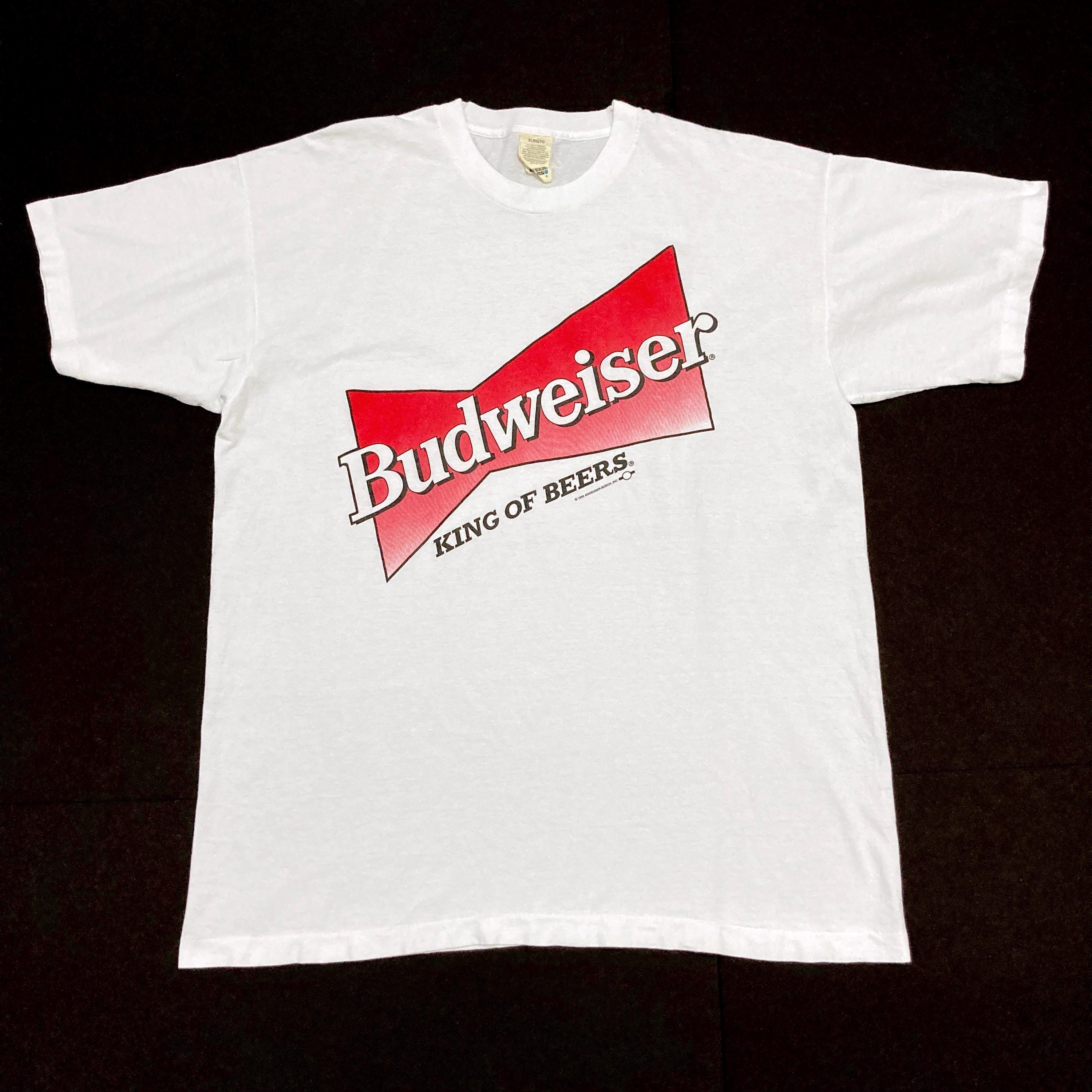 Budweiser Beer King of Beers T-shirt - Vintage 1996 Licensed 
