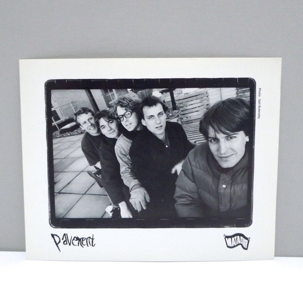 Pavement Photograph 1994 / Original Matador Records Press Release Photo / Black and White Band Portrait / Mohawk Music Record Store